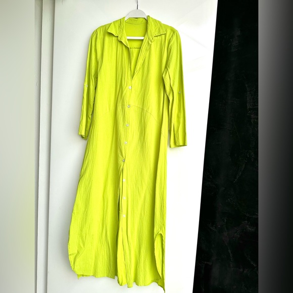 Shirtdress, lime, large - Picture 4 of 5